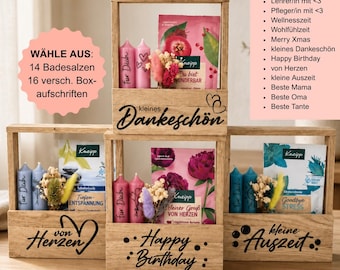Wellness Box Tasche kleines Geschenk Geschenk zum Wohlfühlen Entspannungsbox Badesalz kleines Dankeschön von Herzen Selfcare Box