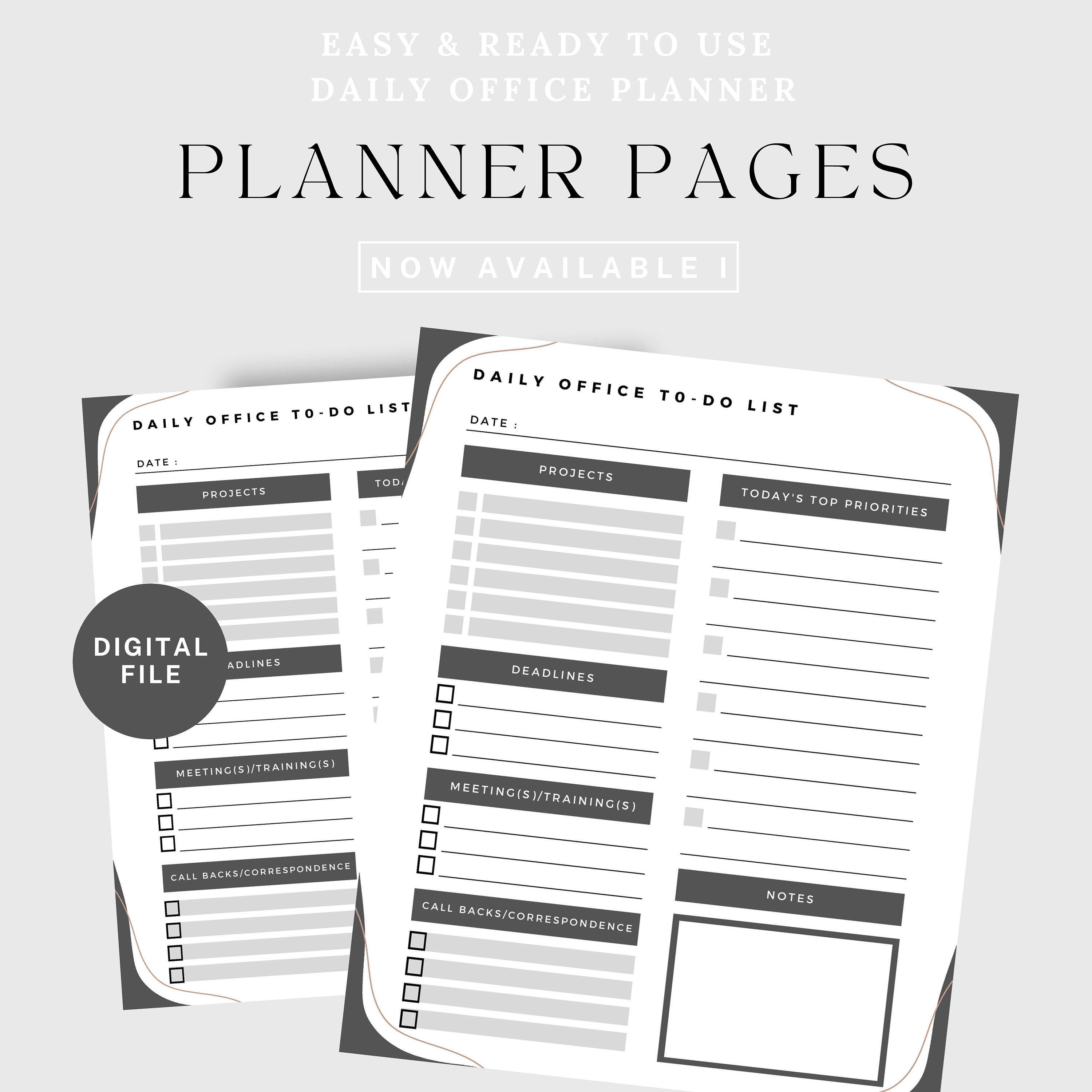 Printable to Do List PDF Daily to Do List Template Digital to Do List