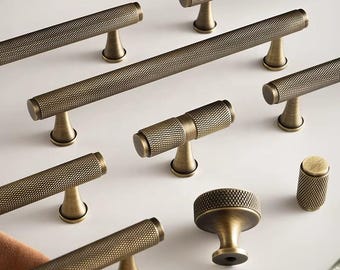 Rändelgriffe & Knöpfe aus massivem Messing: Moderne Schrankbeschläge