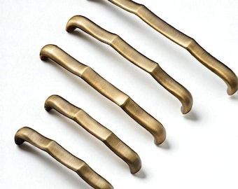 Tiradores de latón antiguo para armarios: tiradores de latón macizo para cajones de cómodas, armarios y cocinas.