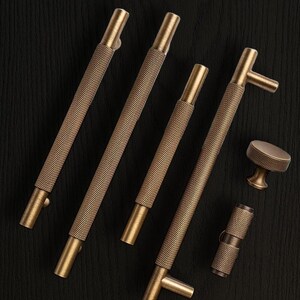 Solid Brass Handles & Knobs – Modern Minimalist Cabinet Hardware