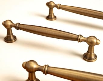 Antieke massief messing kastgrepen – ladegrepen voor meubels