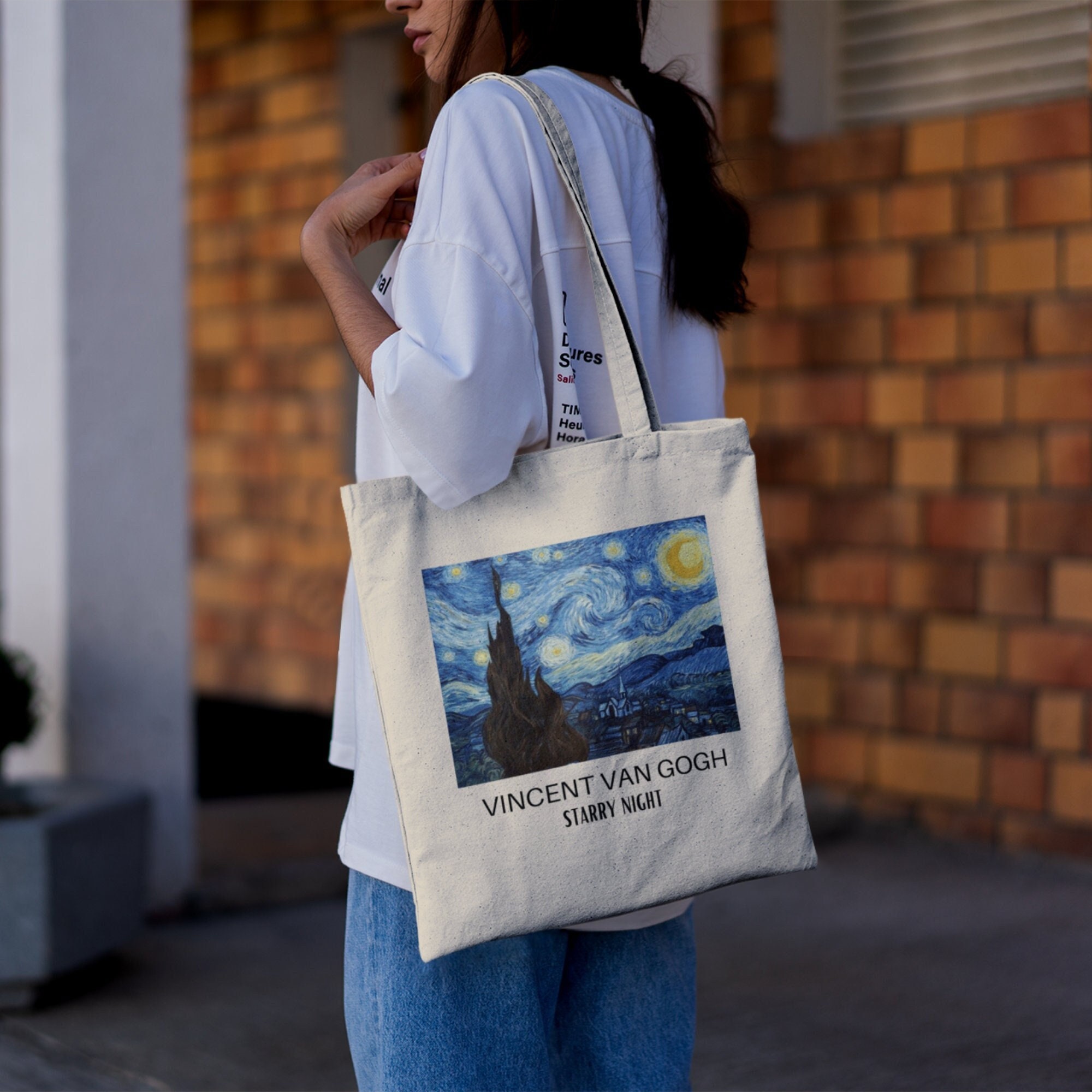 Van Gogh Starry Night Tote Bag Aesthetic Tote Bag Chic Tote 