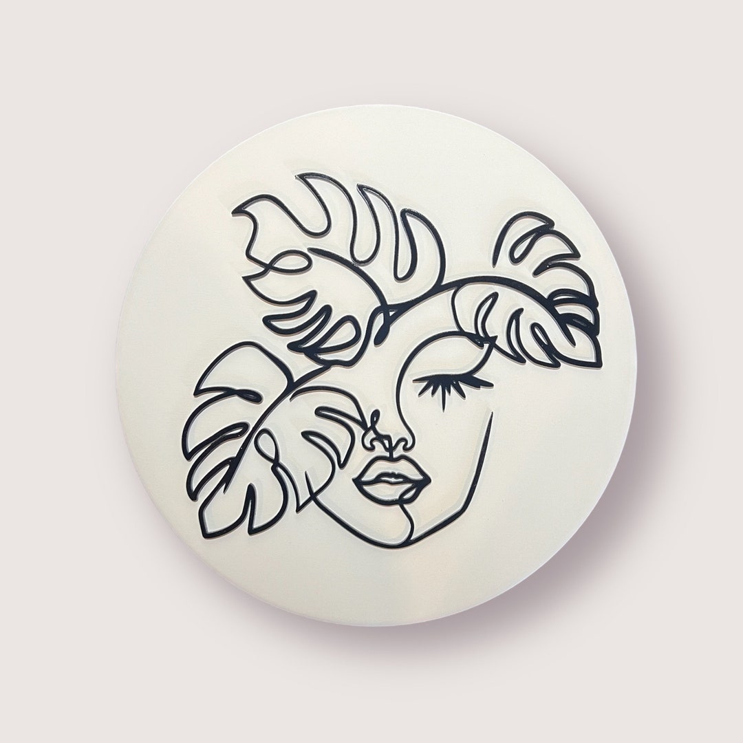 Line Art 3D Girl Outline Wall Art Wall Hanging Wall Decor Etsy