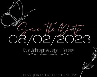 Save The Date-Butterfly Theme (Color Options)