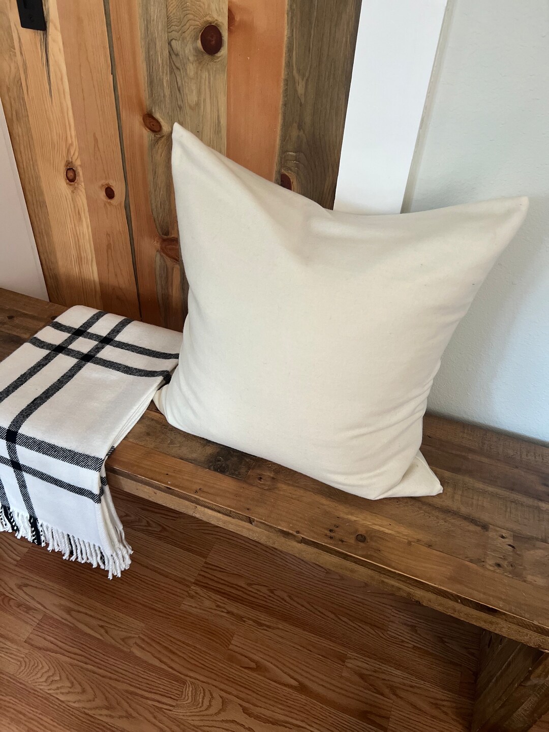 The Perfect Ivory Wool Throw Pillow Cover. 24x24. Home Etsy
