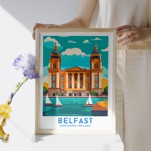 Belfast Northern Ireland Poster, Belfast Wall Art, Northern Ireland England City Gift Digital Print, Belfast Northern Ireland Wall Art Frame