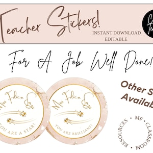 Teacher Stickers! - Blush Watercolour