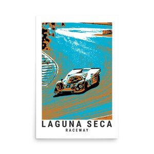 Corkscrew Laguna Seca raceway Luster photo paper poster.