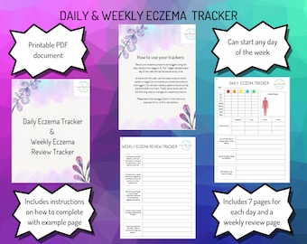 Daily and Weekly Eczema Tracker - Printable