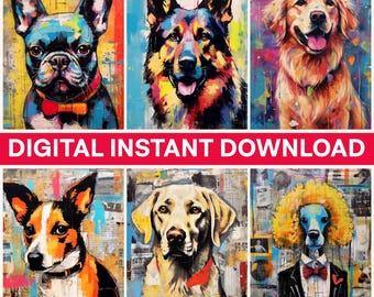 Dog Breeds Png, Dog Art Png, Pets Png, Golden Retriever, German Shepherd, French Bulldog, Digital Bundle Png, Instant Download