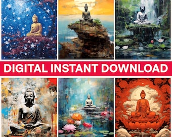 Buddha Png Bundle, Buddha Art, Lotus Png, Meditation Png, Spiritual Art, Buddha Statue, Digital Bundle Png, Png Designs