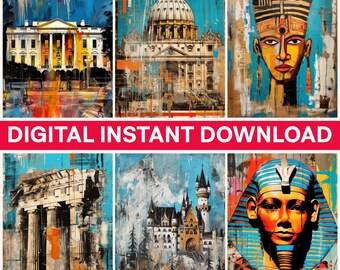 Landmark Art Png, Architecture Png, Egypt Png, Pharaoh Art, White House Png, Digital Bundle Png, Castle Png, St Peters Png