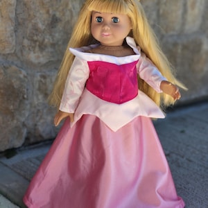 Pink or blue Princess Doll Dress 18&quot;