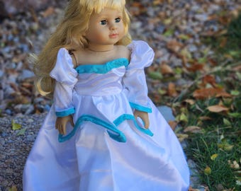 Mermaid like Ariel Wedding Princes 18" doll dress