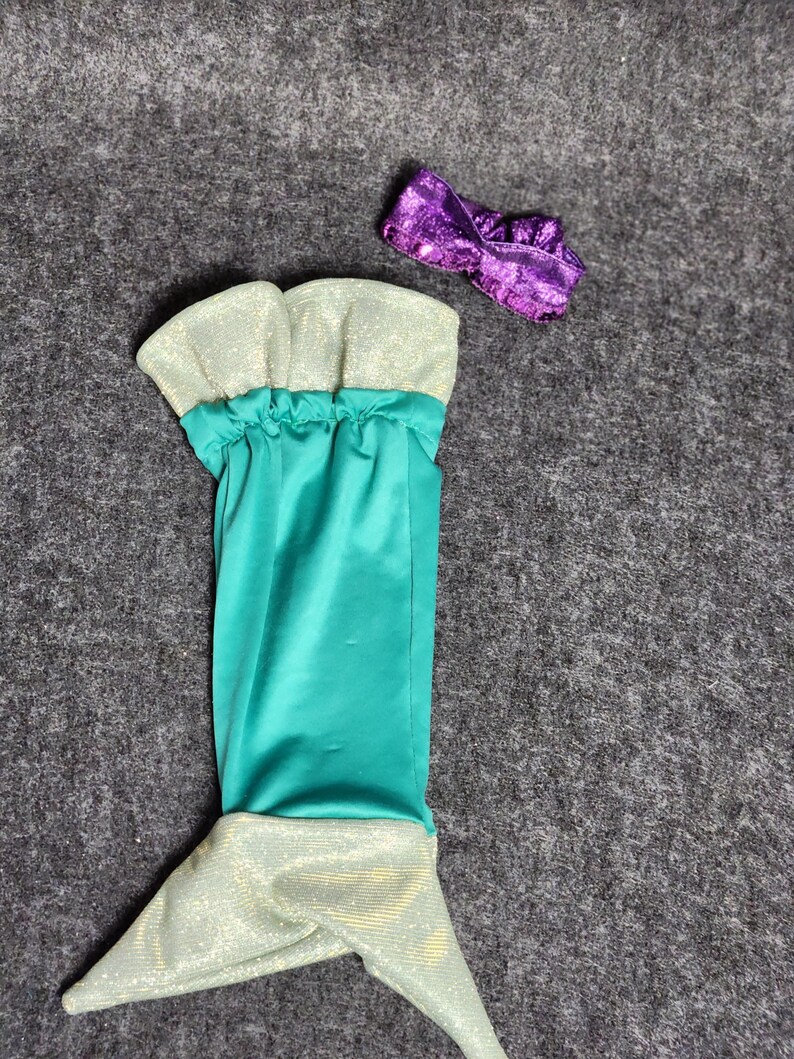 Ariel Mermaid Tail and Bra fits 18" doll afbeelding 5