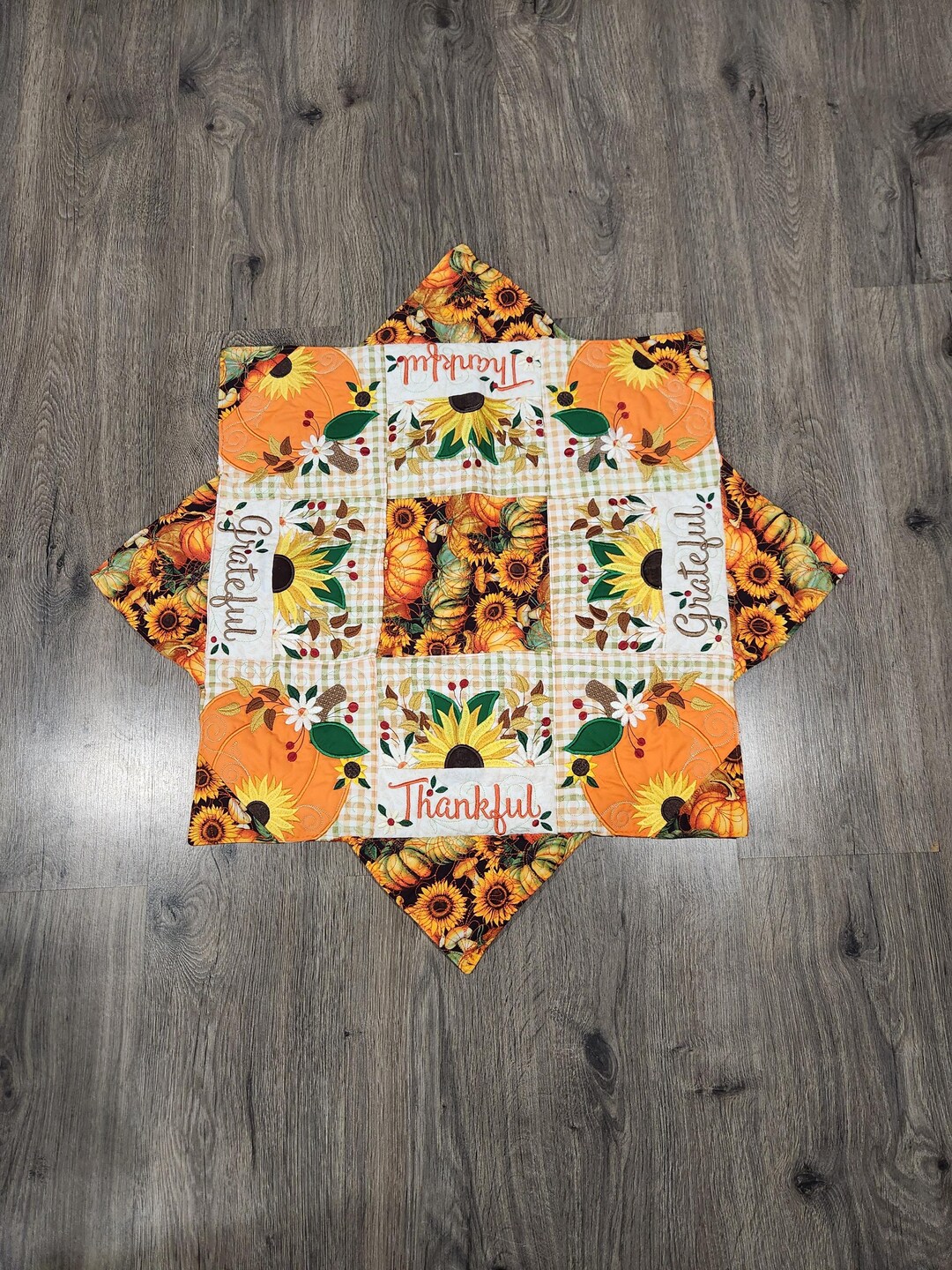Table Topper Fall Applique Embroidered - Etsy