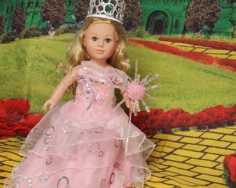 Pink Bubble Glinda 18" Doll Dress and accessories.
