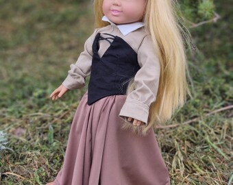 Peasant Sleeping Beauty , Aroura, Doll Dress that fits 18"