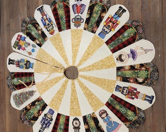 Tree Skirt Embroidered Nutcracker theme