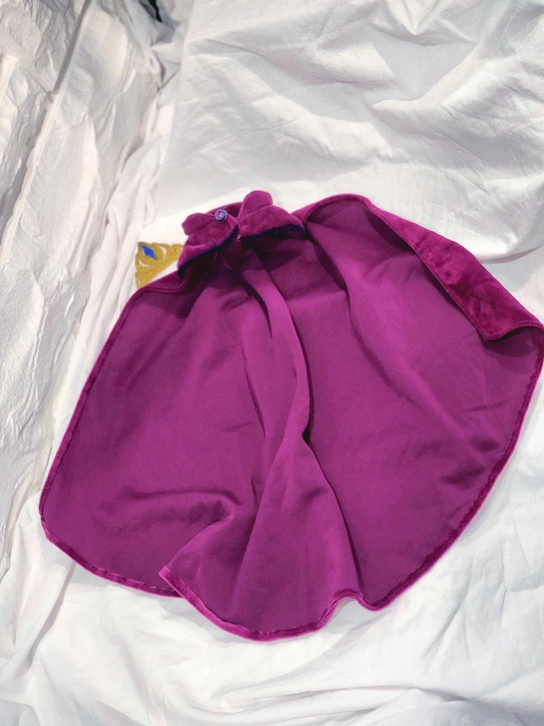Winter Queen Elsa Cape and crown, fits an 18" doll image 1
