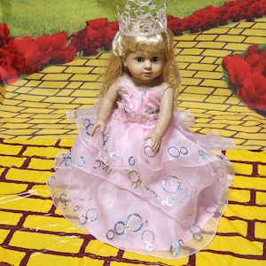 Pink Bubble 18&quot; Doll Dress