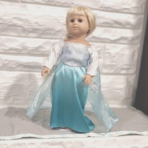 Winter Ice Queen, like Elsa 18" Doll dress Bild 1