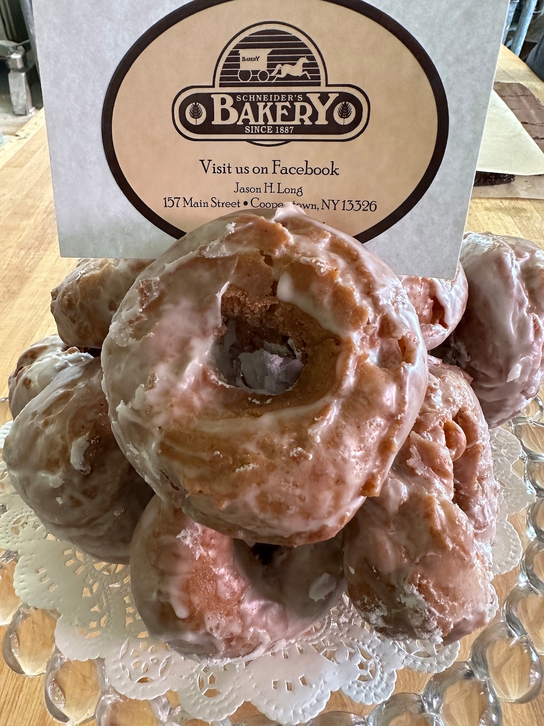 O.M.G. Glazed Old Fashioned Doughnut, Cake Doughnut, Cider Doughnut