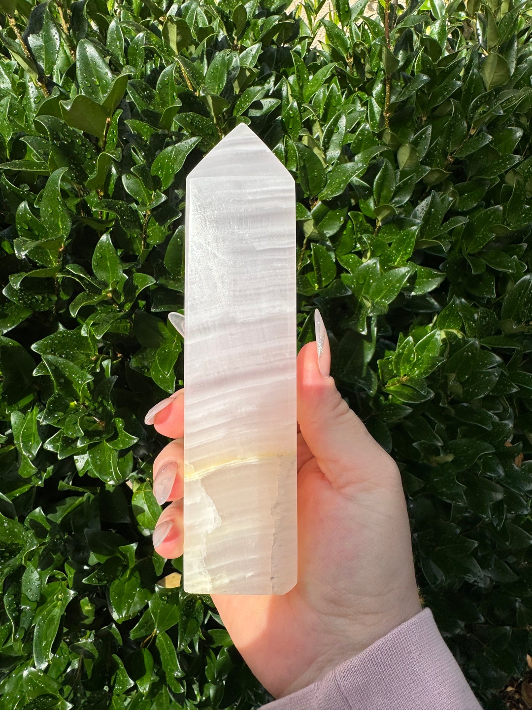 Pretty PINK CALCITE Tower - UV Reactive (turns Radiant Deep Pink) - 7 ...