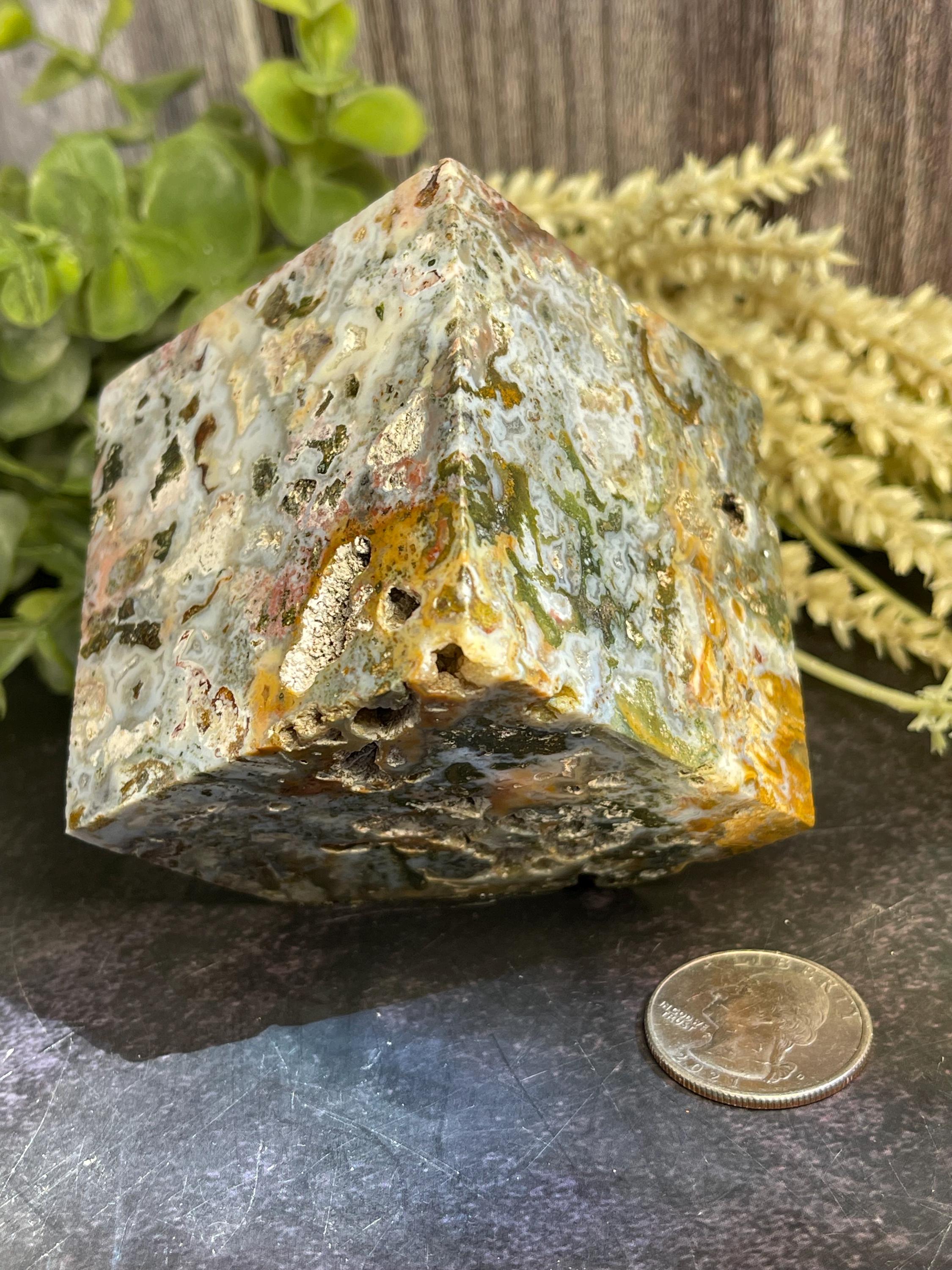 Stunning 2.4” Ocean/sea JASPER CUBE - 1.1 Lbs (500 Grams