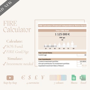 FIRE Calculator, Financial Independence, Retire Early, SOS Fund, Emergency Fund Calculator