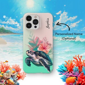 Tirita Personalised Phone Case for iPhone 14 13 12 11 SE Ocean Life Sea  Animals