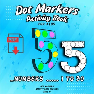 Numbers Dot Marker Activity coloring Book for Kids ages 4+