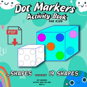 Shapes Dot Marker Activity colouring Book for Kids ages 4+