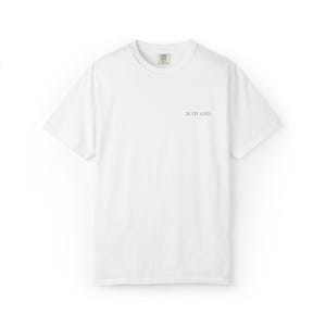 Minimal Script Pocket Design T-shirt | White pocket lettering