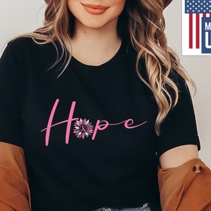 Fight Cancer Hope Shirt | Breast Cancer Donation| Breast Cancer Plus Size| Cancer Survivor T-Shirt | Chemo Nurse Shirt
