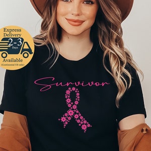BreastCancer Survivor Pink Ribbon Shirt | Breast Cancer Donation| Breast Cancer Hope Tee| BreastCancer Awareness| Cancer Support T-Shirt