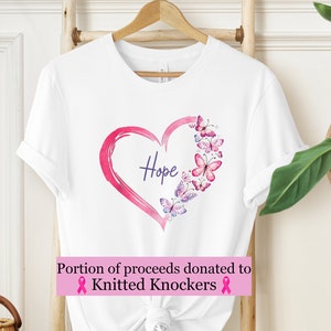 Butterfly Hope Cancer Shirt| Breast Cancer Donation| Breast Cancer Plus Size| Cancer Awareness Shirt| Cancer Survivor T-Shirt