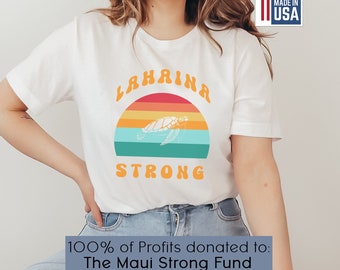 Lahaina Strong Hawaii Turtle Shirt| Maui Strong Donation|Hawaii Fire Support| All Profits will be Donated| Hawaii Fires Solidarity