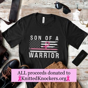 BreastCancer Son of a Warrior Shirt | Breast Cancer Donation| Breast Cancer Ribbon Tee| BreastCancer Awareness| Cancer Support T-Shirt