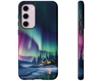 Northern Lights Phone Case Cover fit for iPhone 16, Samsung S24, Pixel 9, 8 and all models | Night Sky Gift | Aurora Borealis Tough Case