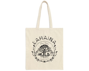 Lahaina Strong Banyan Tree| Maui Strong Cotton Canvas Tote Bag| Hawaii Tote Bag| Hawaii Fire Support| All Profits will be Donated