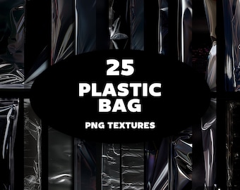 Plastic Bag Textures | Digital Paper for Backgrounds, Overlays, Photo Editing & Graphic Design, Background Plastic Baggage
