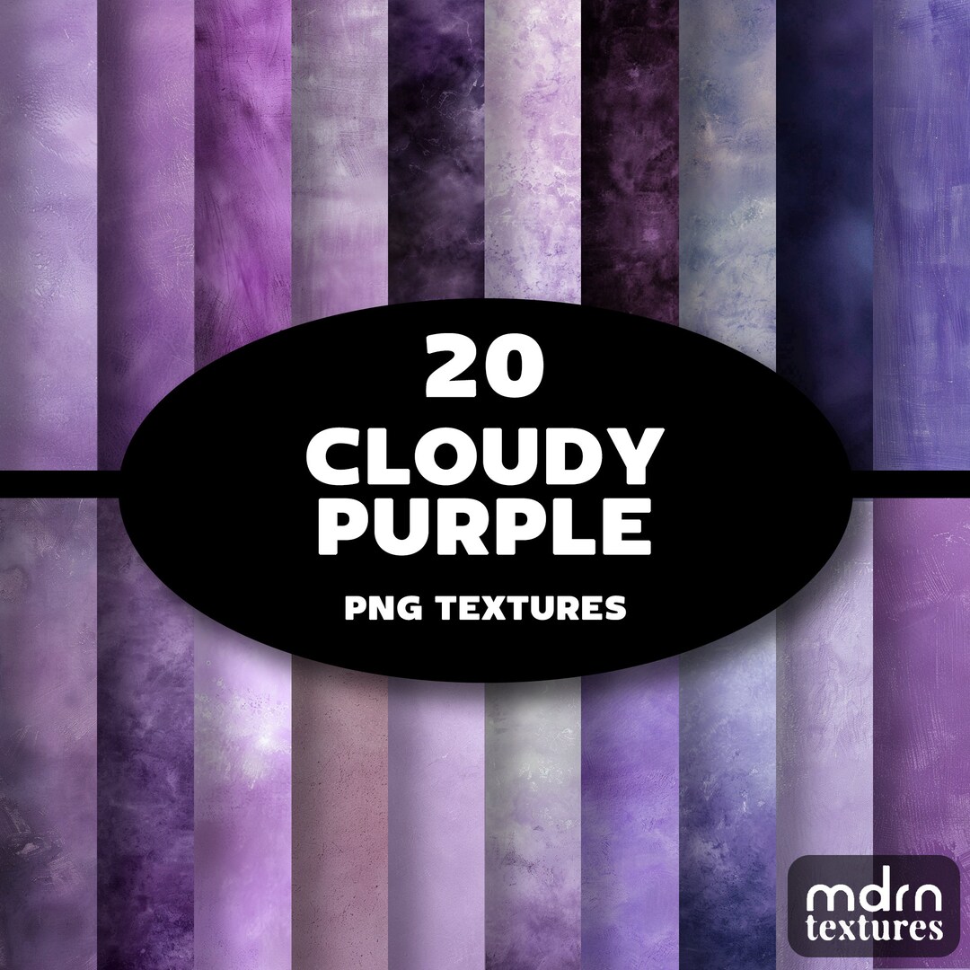 Cloudy Purple Textures | Digital Paper for Backgrounds, Backdrops ...