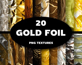 Gold Foil Textures | Digital Paper for Backgrounds, Overlays, Photo Edits & Graphic Design, Wallpaper, Package, Procreate, Shiny Luxury Art