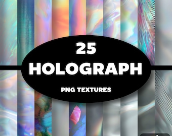 Holograph Textures | Digital Paper for Backgrounds, Overlays, Photo Edits & Graphic Design, Wallpaper, Art, Ethereal Dreamy Holographic