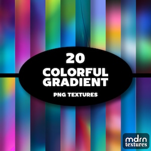 Colorful Gradient Textures | Digital Paper for Backgrounds, Overlays, Photo Editing & Graphic Design, Wallpaper, Package, Procreate, Art