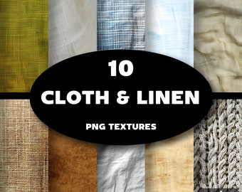 Cloth + Linen Textures | Digital Paper for Backgrounds, Overlays, Photo Edits & Graphic Design, Fabric Effects, Package, Procreate, Art