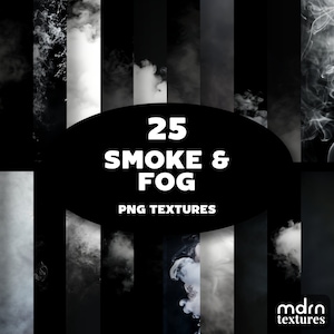 Smoke + Fog Textures | Digital Paper for Backgrounds, Overlays, Photo Editing & Graphic Design, Background, Misty Foggy Haze