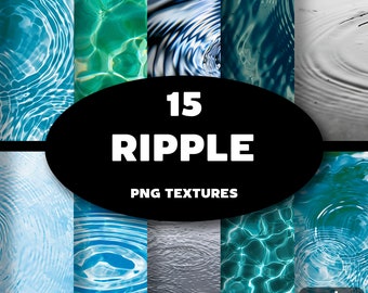 Ripple Textures | Digital Paper for Backgrounds, Overlays, Photo Editing & Graphic Design, Wallpaper, Package, Procreate, Water Ripples Art